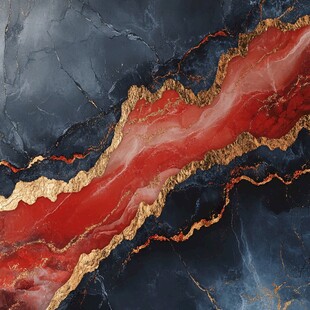 红金交织大理石纹理图案