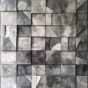 几何拼接灰色创意墙面