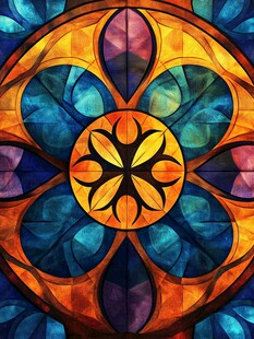 绚丽多彩的几何花纹图案