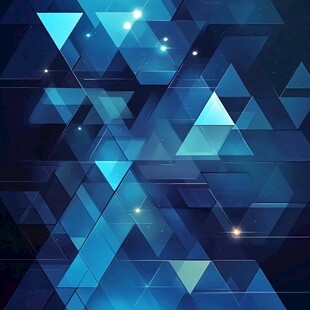 蓝色几何三角科技风背景