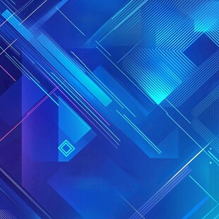 科技感蓝色几何线条背景图
