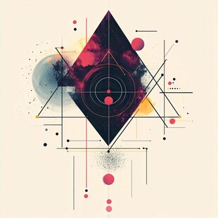 几何抽象艺术创意图案