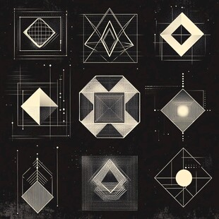 几何抽象图案设计集合