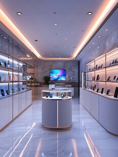 现代时尚手机专卖店内景