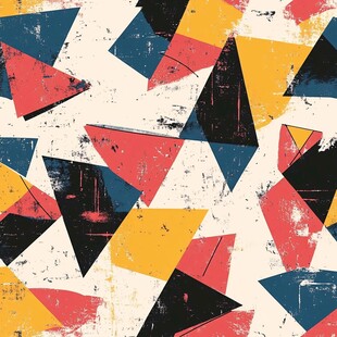 几何色块抽象复古背景图