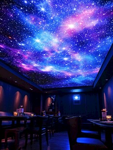 梦幻星空主题餐厅天花板