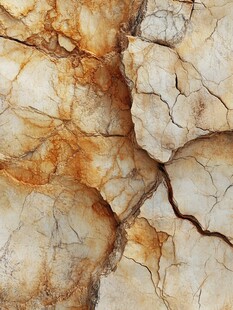 纹理独特的斑驳岩石表面