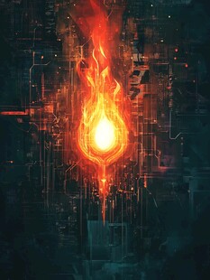 科技火焰 未来能量的象征
