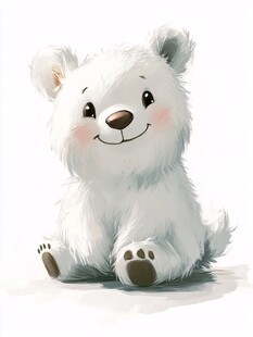 可爱白毛小狗开心坐着