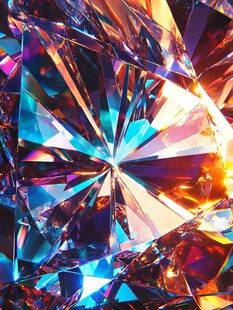 璀璨多彩的钻石晶体