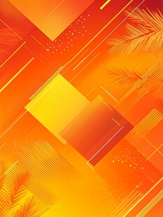 橙黄几何风夏日活力背景