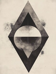 黑白几何抽象艺术图案