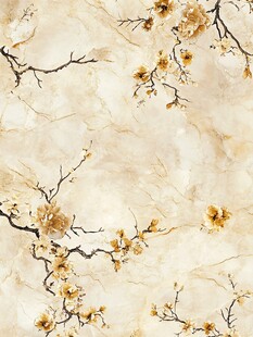 米黄大理石纹花卉图案