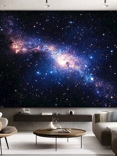 星空背景墙装点时尚客厅