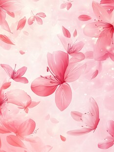 梦幻粉色樱花浪漫背景图