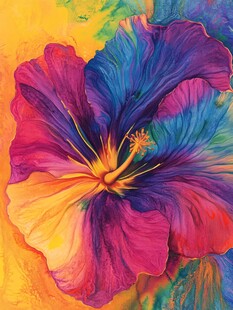 绚丽多彩的梦幻扶桑花