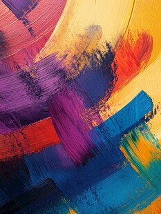 多彩笔触抽象艺术纹理