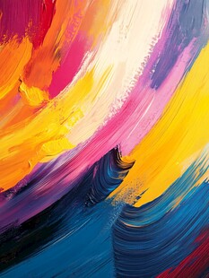 绚丽多彩的抽象笔触纹理