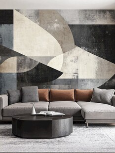 现代简约几何风客厅一角