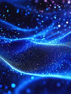 蓝色科技感粒子流动背景