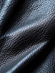 黑色皮革纹理特写