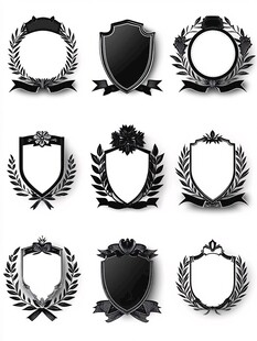 复古盾牌徽章设计素材