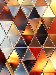 几何三角金属拼接艺术图