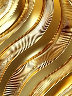 金色动感波浪纹理背景