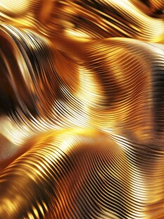 金色流动线条抽象纹理图