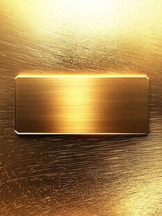 金色金属质感矩形标牌