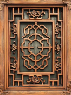 中式木雕花窗精美工艺