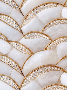 奢华金白钻石纹理墙面