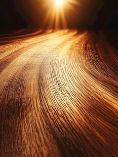 金色光影下的蜿蜒道路