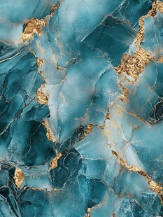 蓝金大理石纹理背景图