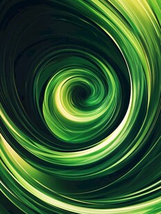 绿色动感螺旋抽象背景图