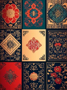 中式传统花纹图案集合