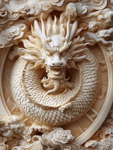 龙形浮雕 精湛工艺艺术品