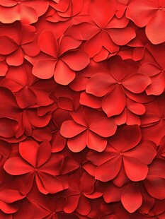 红色花瓣背景装饰图案