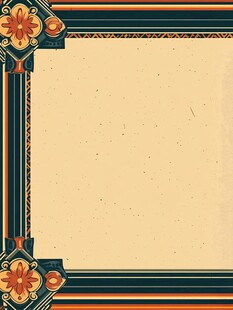 复古花纹边框背景图
