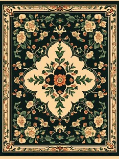 古典花卉图案精美地毯