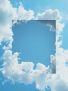 云间方形蓝天景致