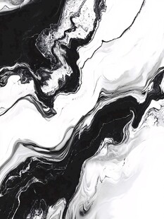 黑白水墨流动纹理图案
