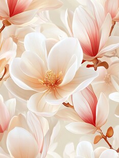 玉兰花海绽放的柔美瞬间