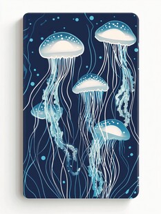 梦幻水母海洋插画