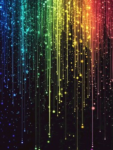 梦幻彩虹色流光背景图