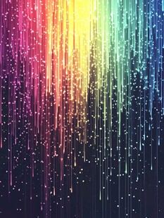 梦幻彩虹粒子背景图