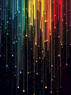 炫彩流光垂落梦幻背景