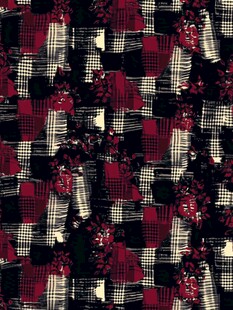 复古格子拼接花纹图案