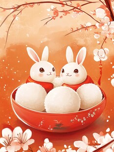 双兔贺春 共品元宵