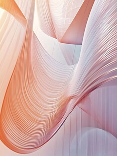 梦幻渐变线条抽象艺术图